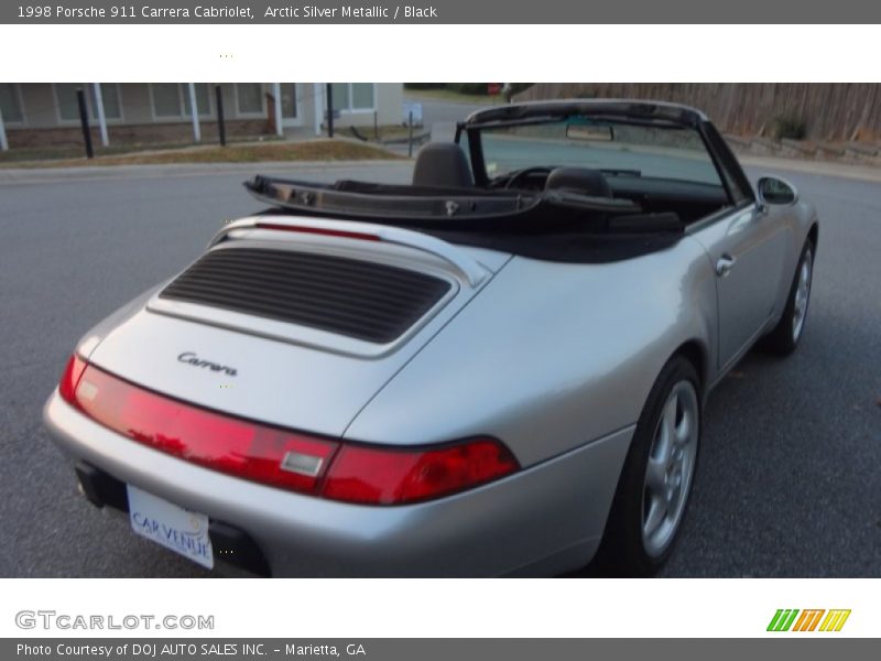 Arctic Silver Metallic / Black 1998 Porsche 911 Carrera Cabriolet