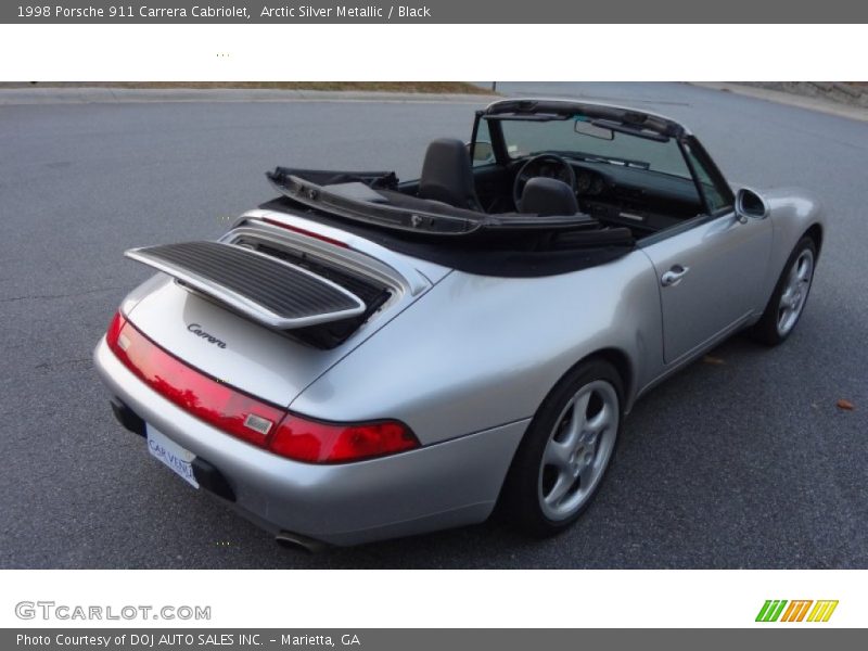 Arctic Silver Metallic / Black 1998 Porsche 911 Carrera Cabriolet