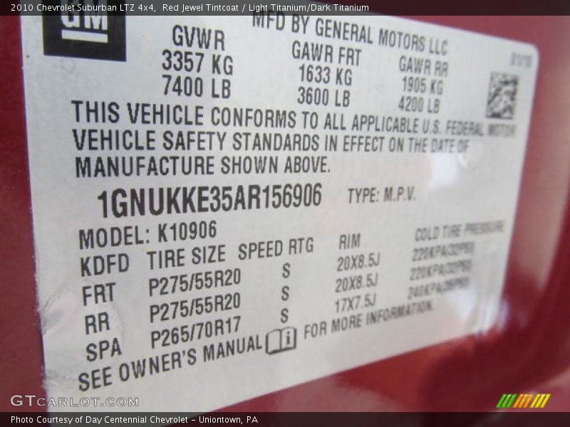 Red Jewel Tintcoat / Light Titanium/Dark Titanium 2010 Chevrolet Suburban LTZ 4x4