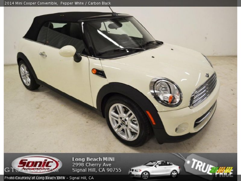 Pepper White / Carbon Black 2014 Mini Cooper Convertible