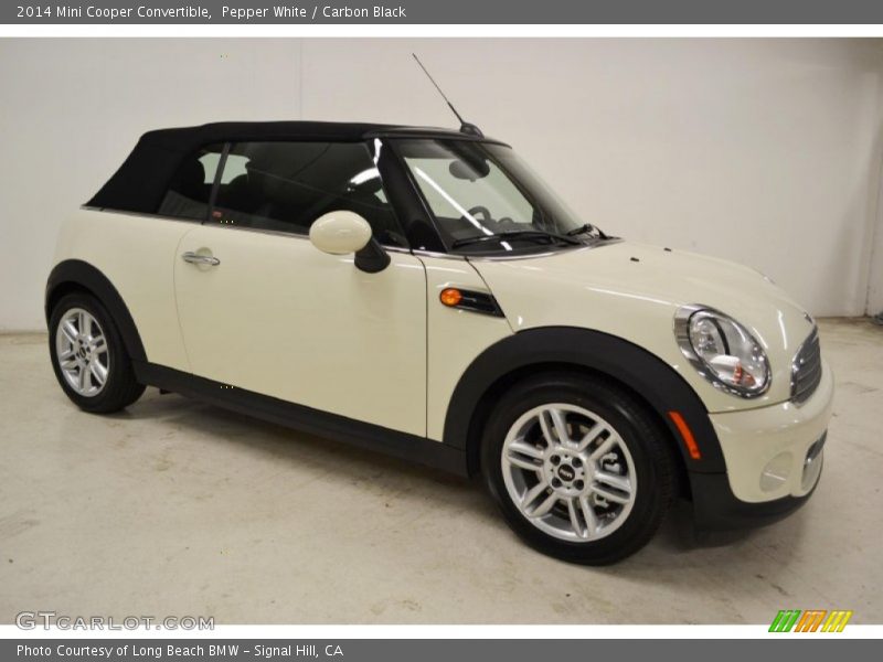Pepper White / Carbon Black 2014 Mini Cooper Convertible