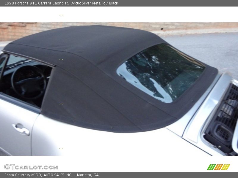 Arctic Silver Metallic / Black 1998 Porsche 911 Carrera Cabriolet