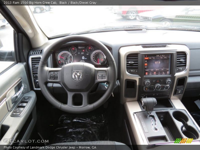 Black / Black/Diesel Gray 2013 Ram 1500 Big Horn Crew Cab