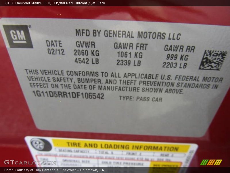 Crystal Red Tintcoat / Jet Black 2013 Chevrolet Malibu ECO