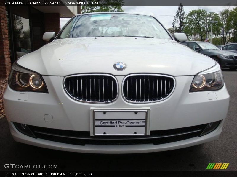 Alpine White / Beige 2009 BMW 5 Series 535xi Sedan