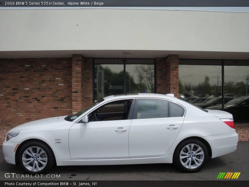 Alpine White / Beige 2009 BMW 5 Series 535xi Sedan