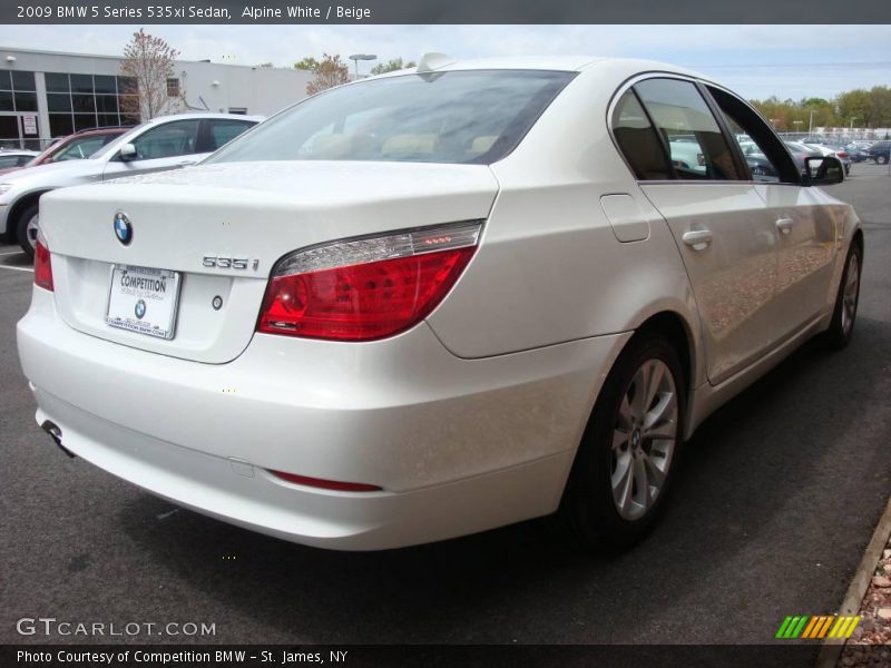Alpine White / Beige 2009 BMW 5 Series 535xi Sedan