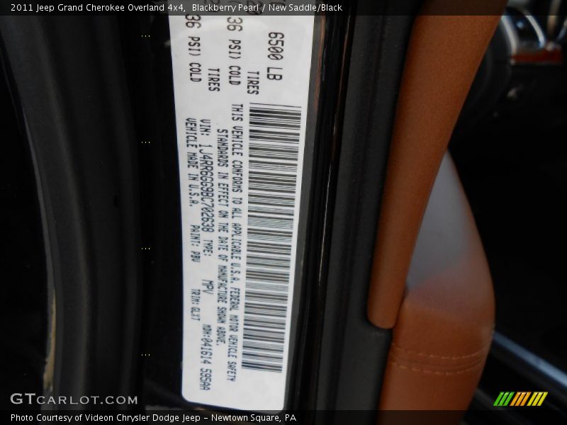 Blackberry Pearl / New Saddle/Black 2011 Jeep Grand Cherokee Overland 4x4