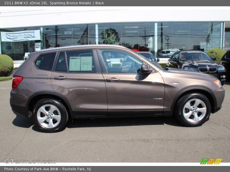 Sparkling Bronze Metallic / Black 2011 BMW X3 xDrive 28i