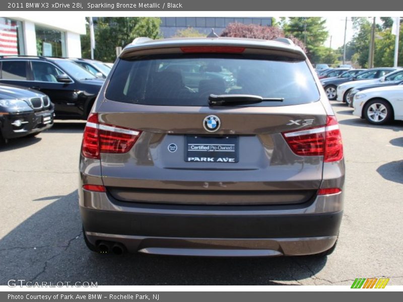 Sparkling Bronze Metallic / Black 2011 BMW X3 xDrive 28i