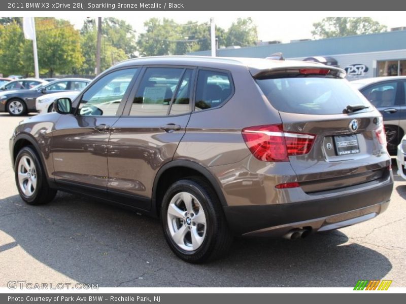 Sparkling Bronze Metallic / Black 2011 BMW X3 xDrive 28i