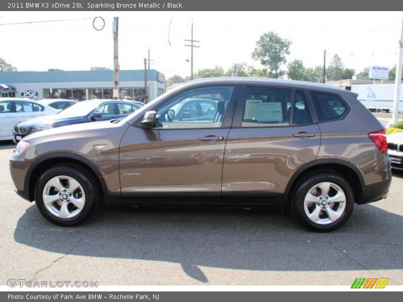 Sparkling Bronze Metallic / Black 2011 BMW X3 xDrive 28i
