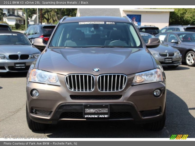 Sparkling Bronze Metallic / Black 2011 BMW X3 xDrive 28i