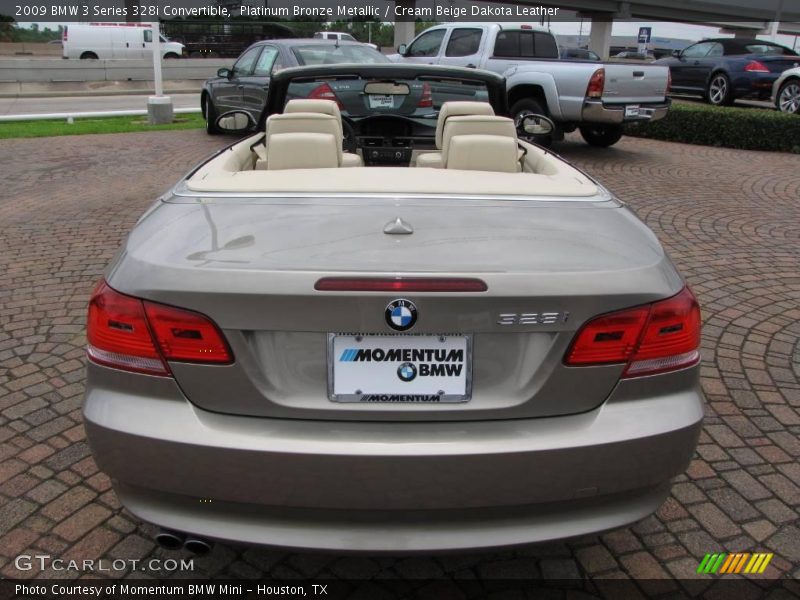 Platinum Bronze Metallic / Cream Beige Dakota Leather 2009 BMW 3 Series 328i Convertible