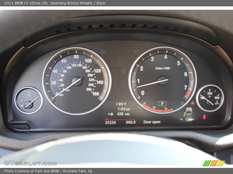 Sparkling Bronze Metallic / Black 2011 BMW X3 xDrive 28i