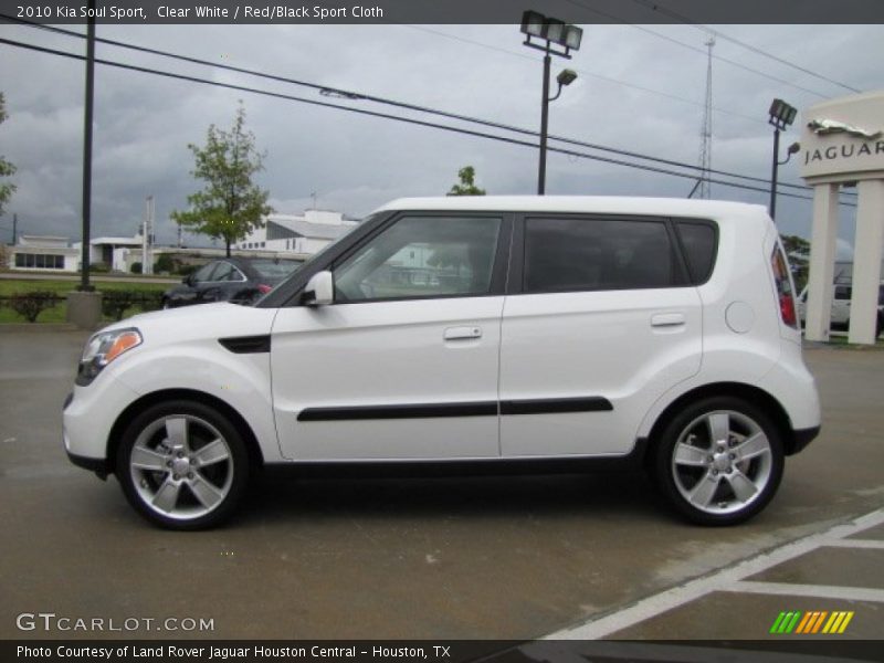Clear White / Red/Black Sport Cloth 2010 Kia Soul Sport