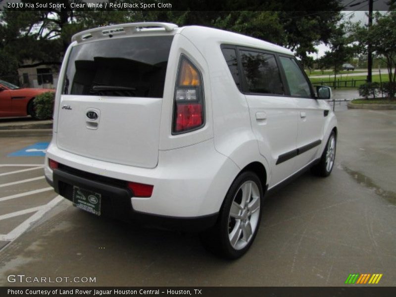 Clear White / Red/Black Sport Cloth 2010 Kia Soul Sport