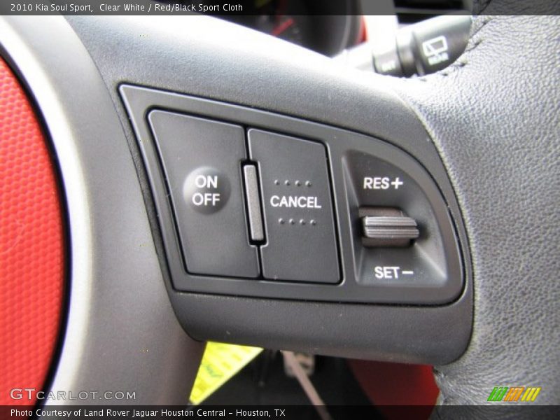 Clear White / Red/Black Sport Cloth 2010 Kia Soul Sport