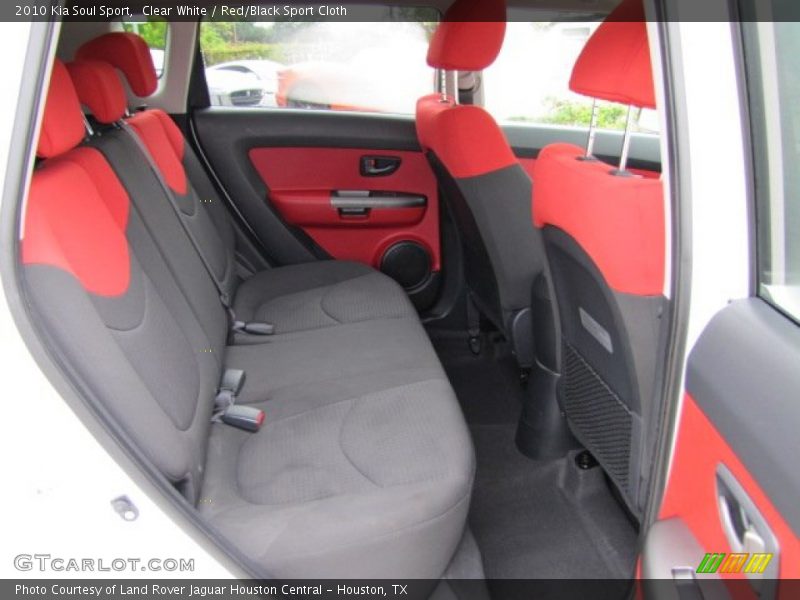 Clear White / Red/Black Sport Cloth 2010 Kia Soul Sport