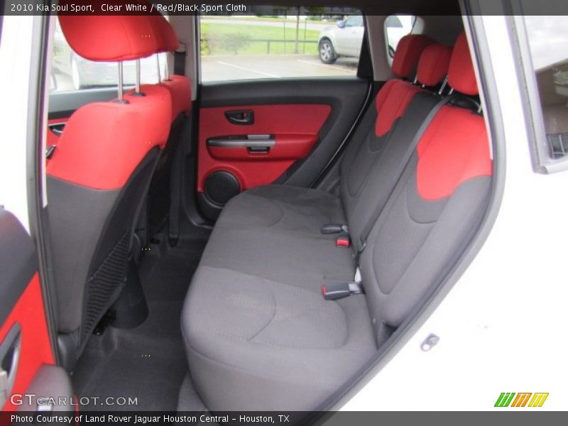 Clear White / Red/Black Sport Cloth 2010 Kia Soul Sport