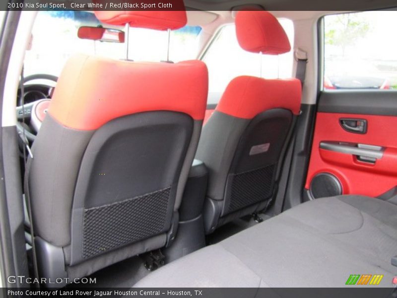 Clear White / Red/Black Sport Cloth 2010 Kia Soul Sport