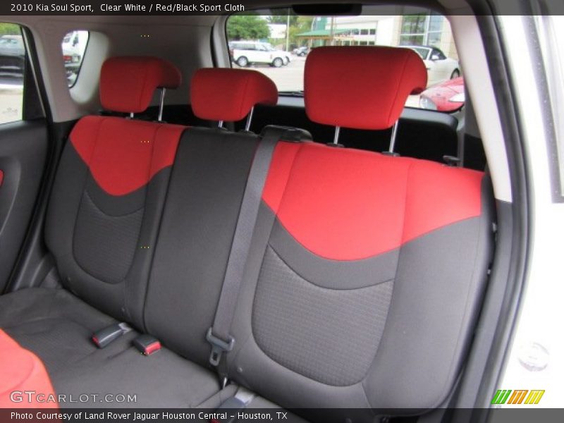 Clear White / Red/Black Sport Cloth 2010 Kia Soul Sport