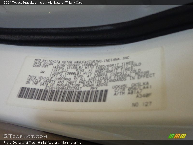Natural White / Oak 2004 Toyota Sequoia Limited 4x4