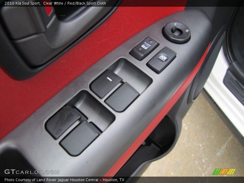 Clear White / Red/Black Sport Cloth 2010 Kia Soul Sport