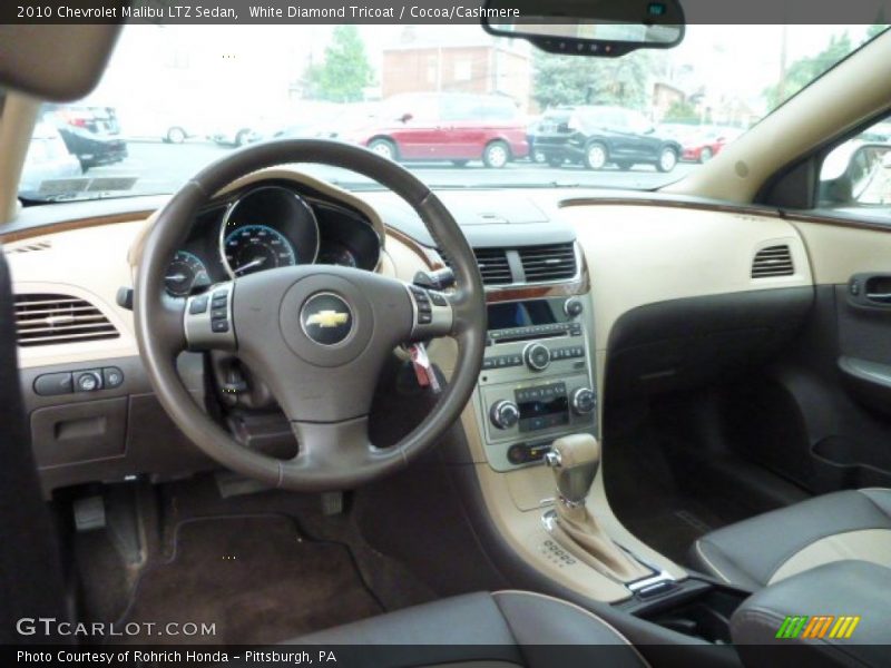 White Diamond Tricoat / Cocoa/Cashmere 2010 Chevrolet Malibu LTZ Sedan