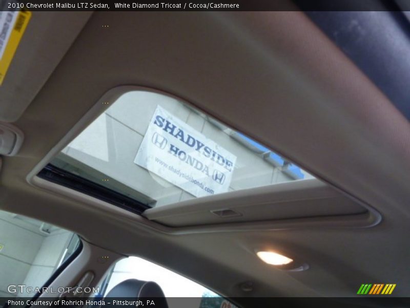 White Diamond Tricoat / Cocoa/Cashmere 2010 Chevrolet Malibu LTZ Sedan