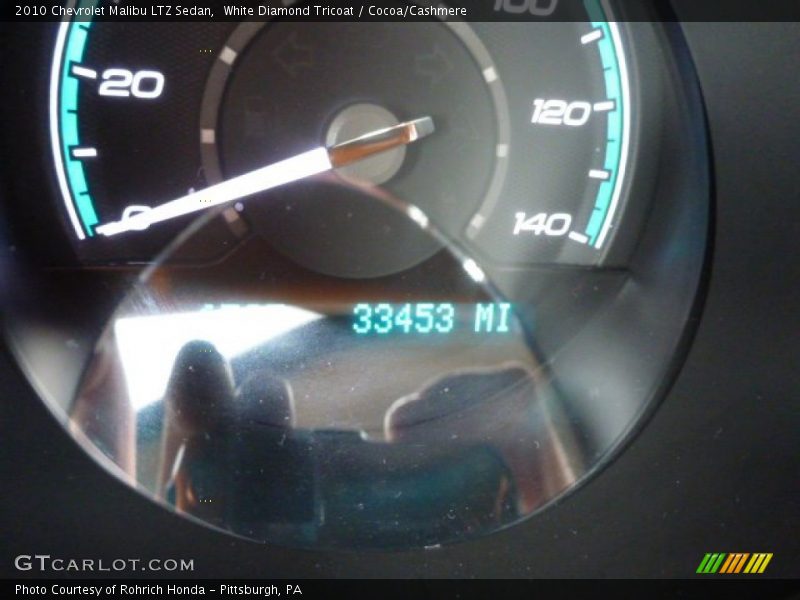 White Diamond Tricoat / Cocoa/Cashmere 2010 Chevrolet Malibu LTZ Sedan