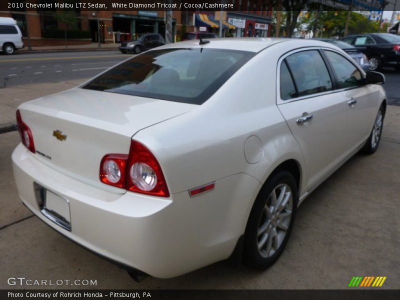 White Diamond Tricoat / Cocoa/Cashmere 2010 Chevrolet Malibu LTZ Sedan