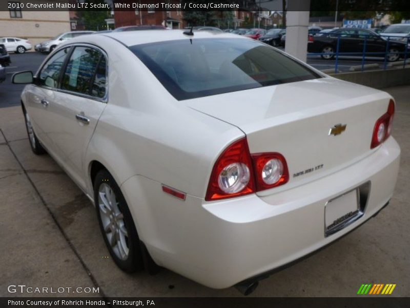 White Diamond Tricoat / Cocoa/Cashmere 2010 Chevrolet Malibu LTZ Sedan
