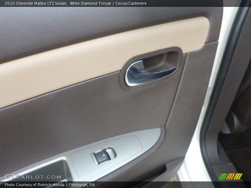 White Diamond Tricoat / Cocoa/Cashmere 2010 Chevrolet Malibu LTZ Sedan