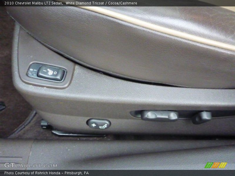 White Diamond Tricoat / Cocoa/Cashmere 2010 Chevrolet Malibu LTZ Sedan