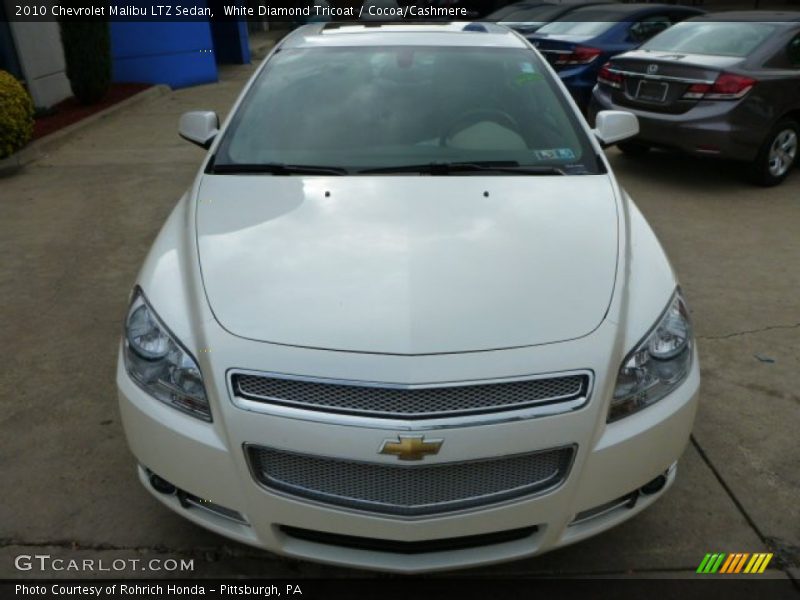 White Diamond Tricoat / Cocoa/Cashmere 2010 Chevrolet Malibu LTZ Sedan