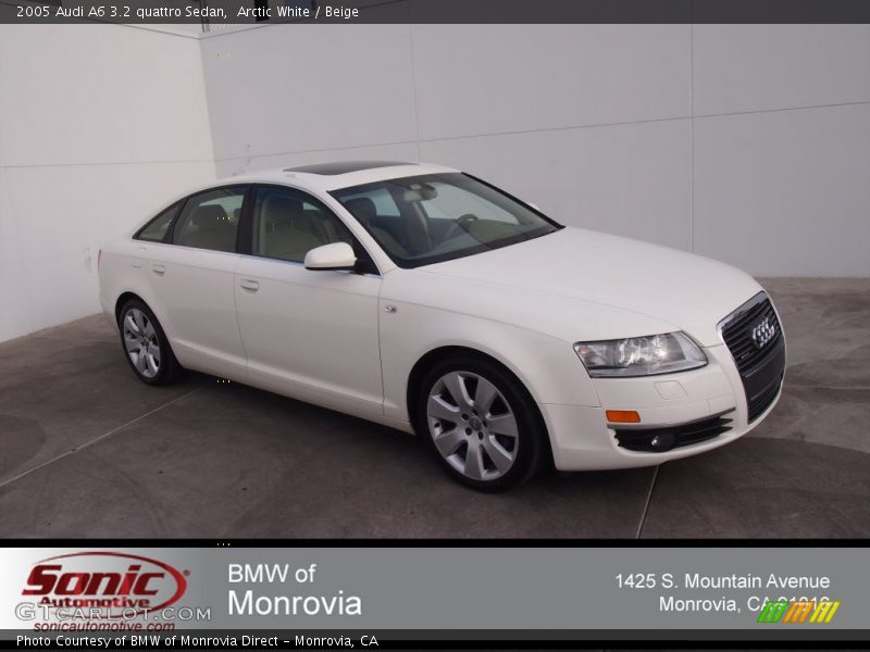 Arctic White / Beige 2005 Audi A6 3.2 quattro Sedan