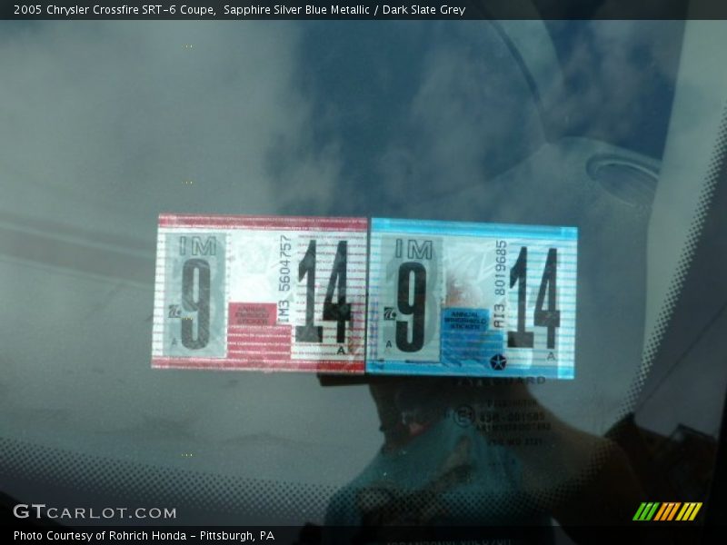 Sapphire Silver Blue Metallic / Dark Slate Grey 2005 Chrysler Crossfire SRT-6 Coupe