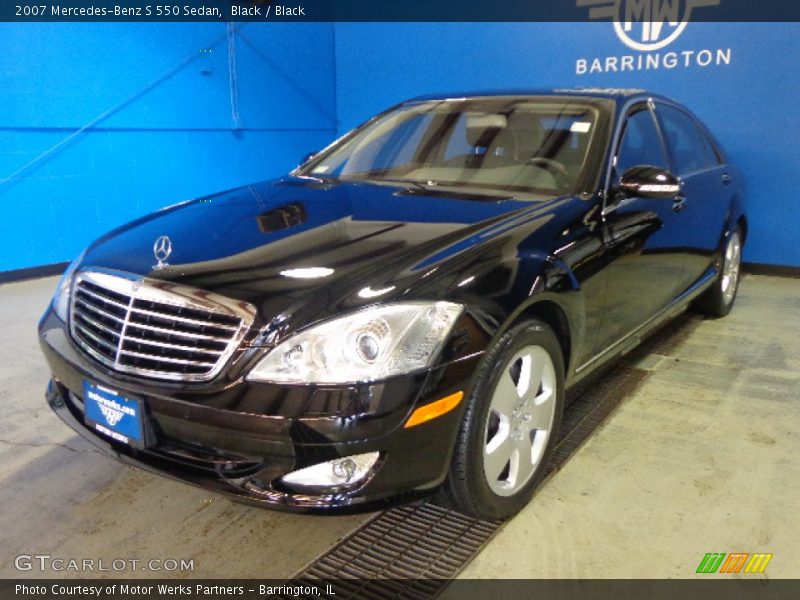 Black / Black 2007 Mercedes-Benz S 550 Sedan