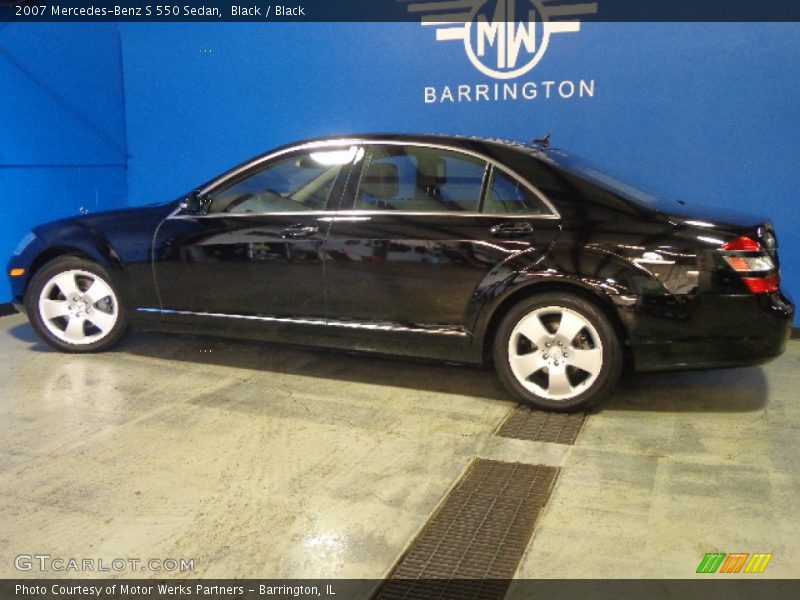 Black / Black 2007 Mercedes-Benz S 550 Sedan