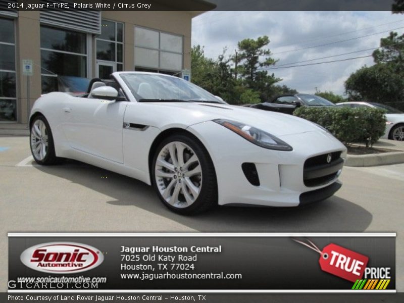 Polaris White / Cirrus Grey 2014 Jaguar F-TYPE