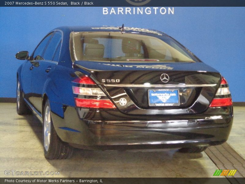 Black / Black 2007 Mercedes-Benz S 550 Sedan