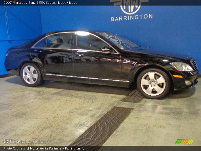 Black / Black 2007 Mercedes-Benz S 550 Sedan