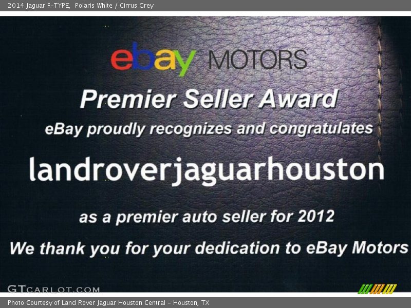 Polaris White / Cirrus Grey 2014 Jaguar F-TYPE