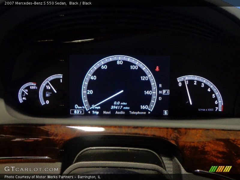 Black / Black 2007 Mercedes-Benz S 550 Sedan