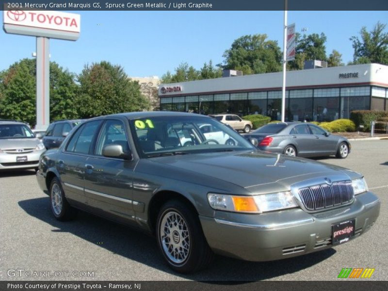 Spruce Green Metallic / Light Graphite 2001 Mercury Grand Marquis GS