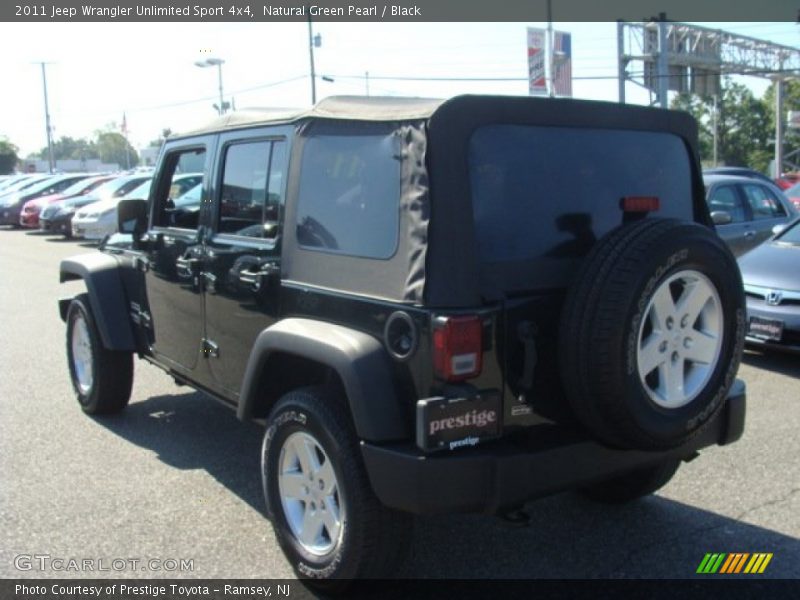 Natural Green Pearl / Black 2011 Jeep Wrangler Unlimited Sport 4x4