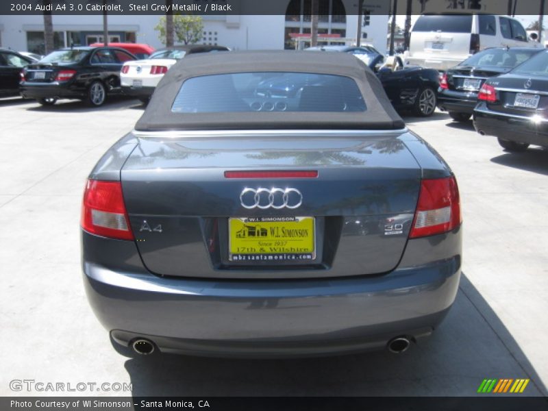 Steel Grey Metallic / Black 2004 Audi A4 3.0 Cabriolet