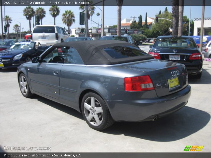Steel Grey Metallic / Black 2004 Audi A4 3.0 Cabriolet