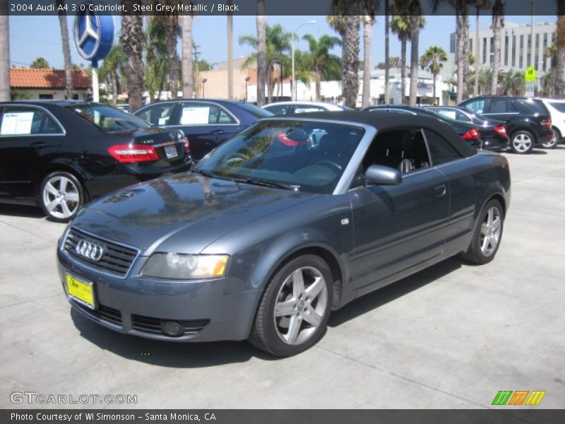 Steel Grey Metallic / Black 2004 Audi A4 3.0 Cabriolet